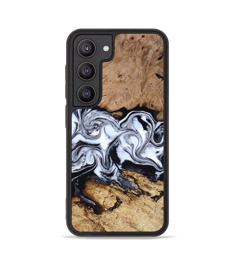 Galaxy S23 Wood Phone Case - Aditya (Black & White, 818478)
