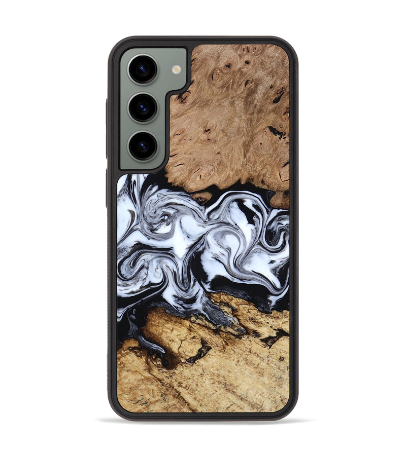 Galaxy S23 Plus Wood Phone Case - Aditya (Black & White, 818478)