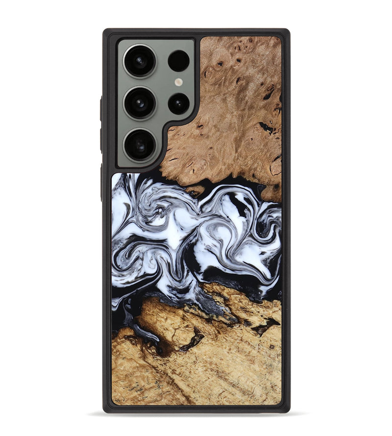 Galaxy S23 Ultra Wood Phone Case - Aditya (Black & White, 818478)