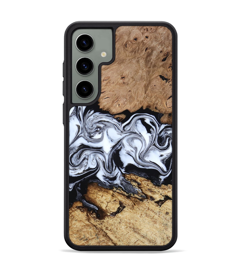 Galaxy S24 Plus Wood Phone Case - Aditya (Black & White, 818478)
