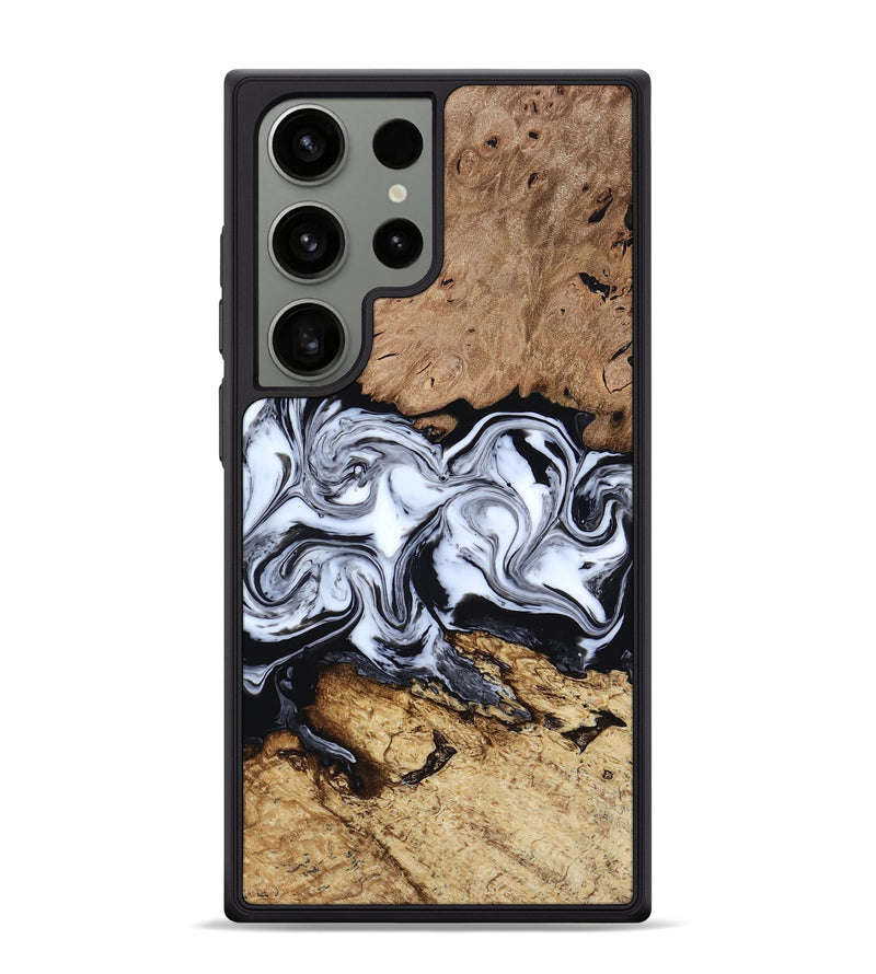 Galaxy S24 Ultra Wood Phone Case - Aditya (Black & White, 818478)