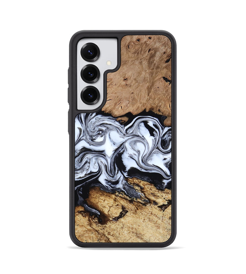 Galaxy S25 Wood Phone Case - Aditya (Black & White, 818478)