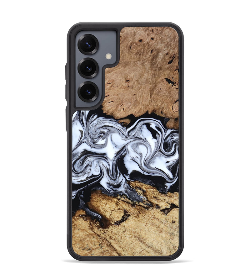 Galaxy S25 Plus Wood Phone Case - Aditya (Black & White, 818478)