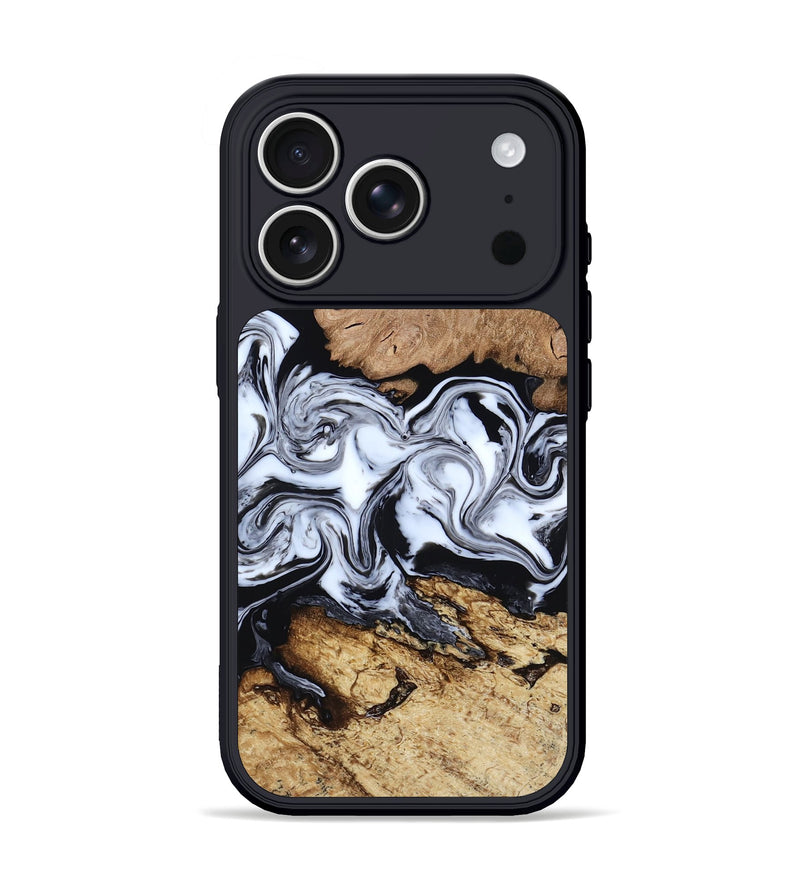 iPhone 17 Pro Wood Phone Case - Aditya (Black & White, 818478)