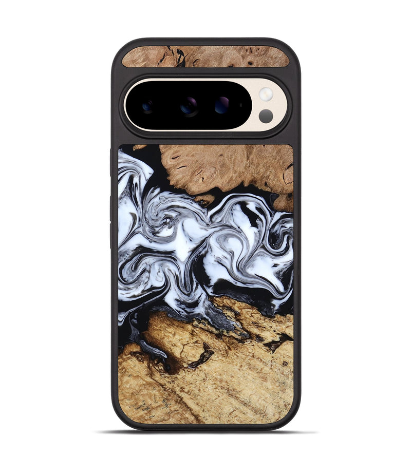 Pixel 10 Wood Phone Case - Aditya (Black & White, 818478)