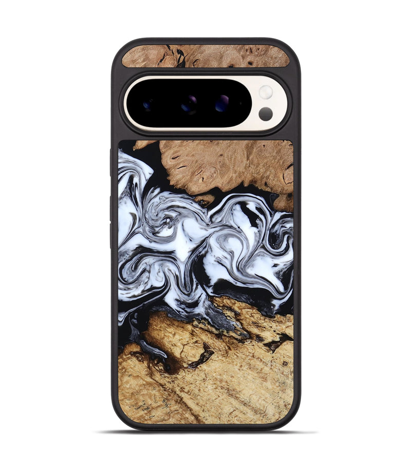 Pixel 9 Wood Phone Case - Aditya (Black & White, 818478)