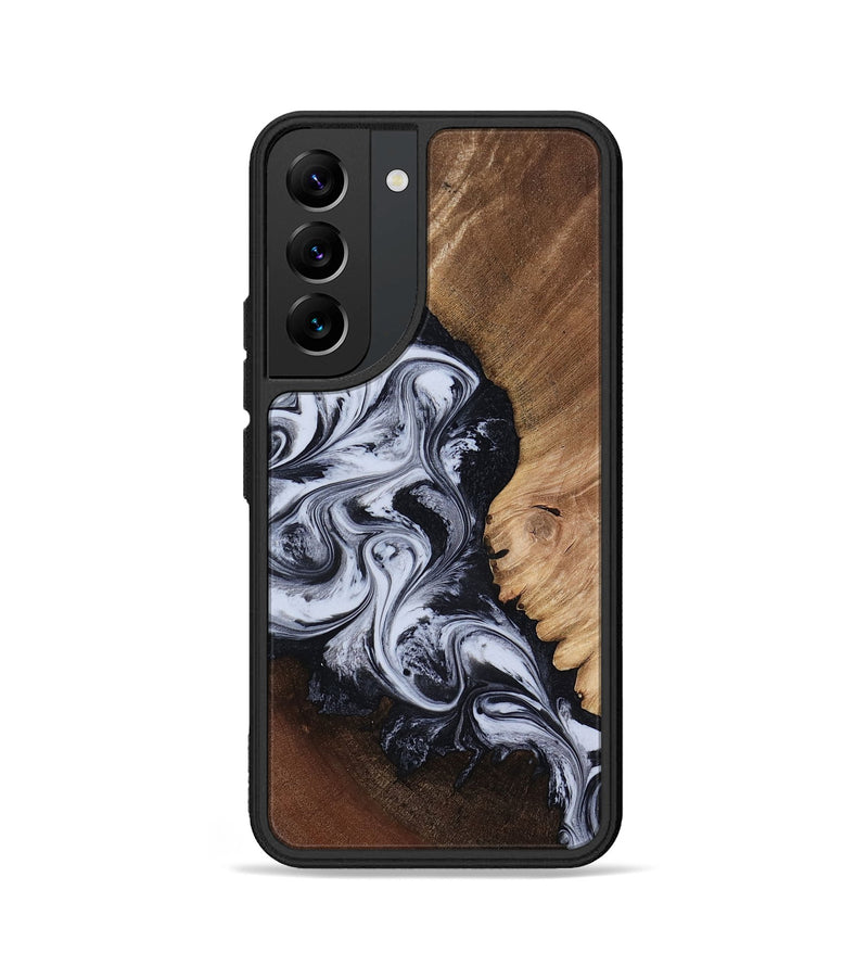 Galaxy S22 Wood Phone Case - Myrtis (Black & White, 818479)
