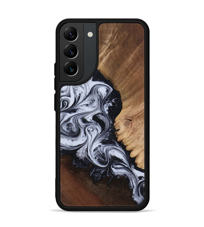 Galaxy S22 Plus Wood Phone Case - Myrtis (Black & White, 818479)