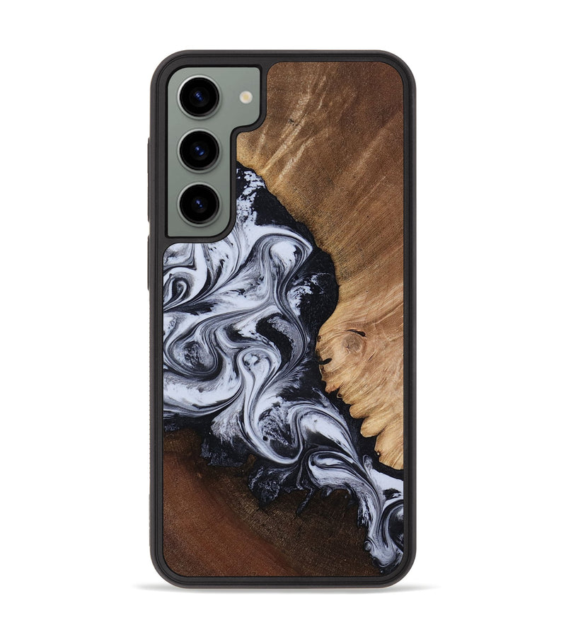 Galaxy S23 Plus Wood Phone Case - Myrtis (Black & White, 818479)
