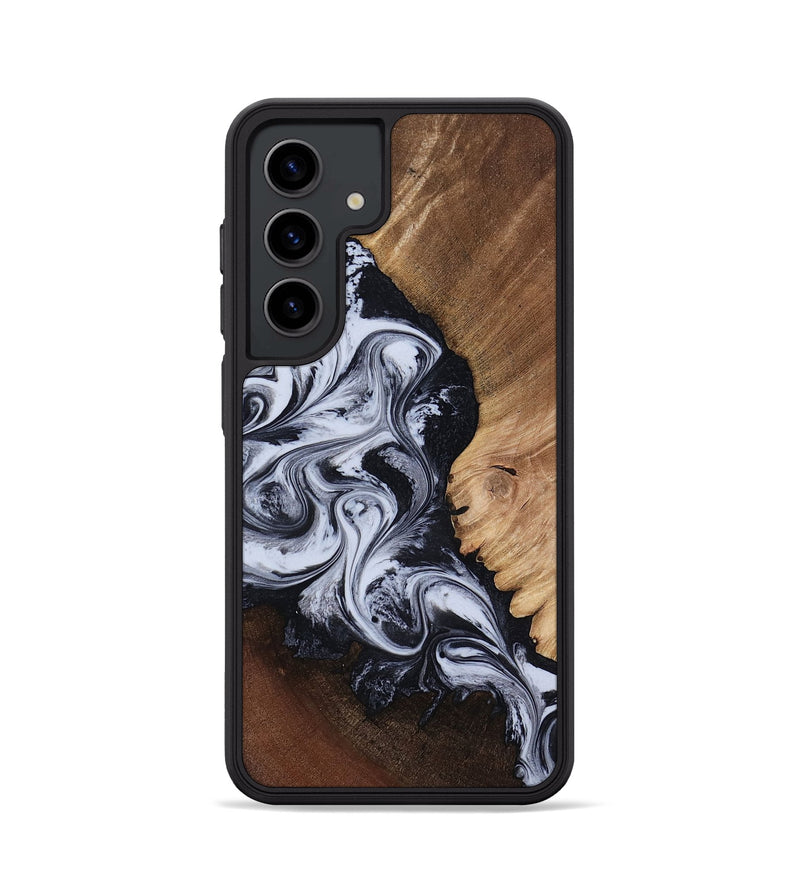 Galaxy S24 Wood Phone Case - Myrtis (Black & White, 818479)