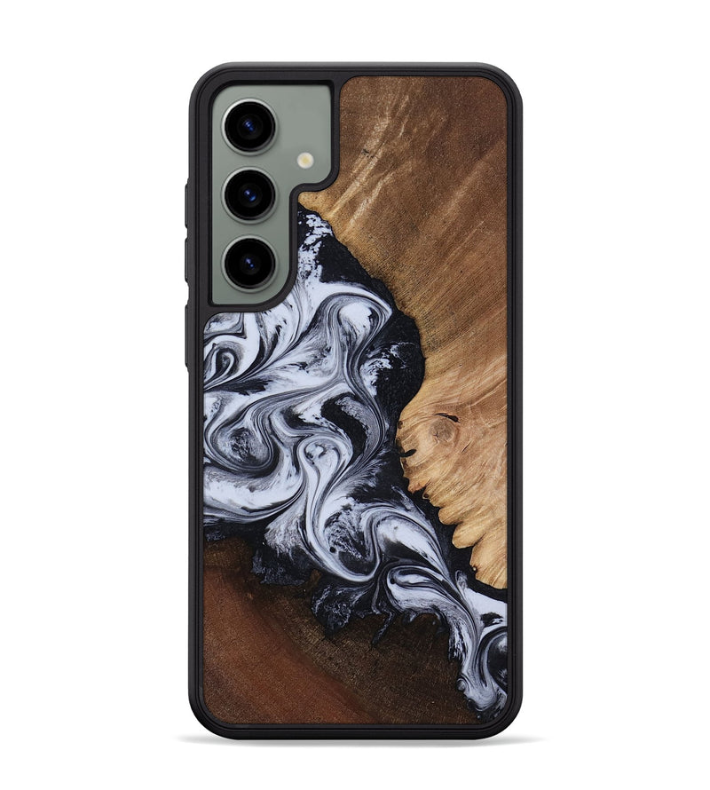 Galaxy S24 Plus Wood Phone Case - Myrtis (Black & White, 818479)