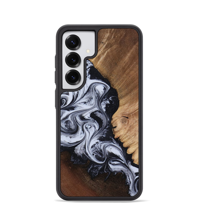 Galaxy S25 Wood Phone Case - Myrtis (Black & White, 818479)