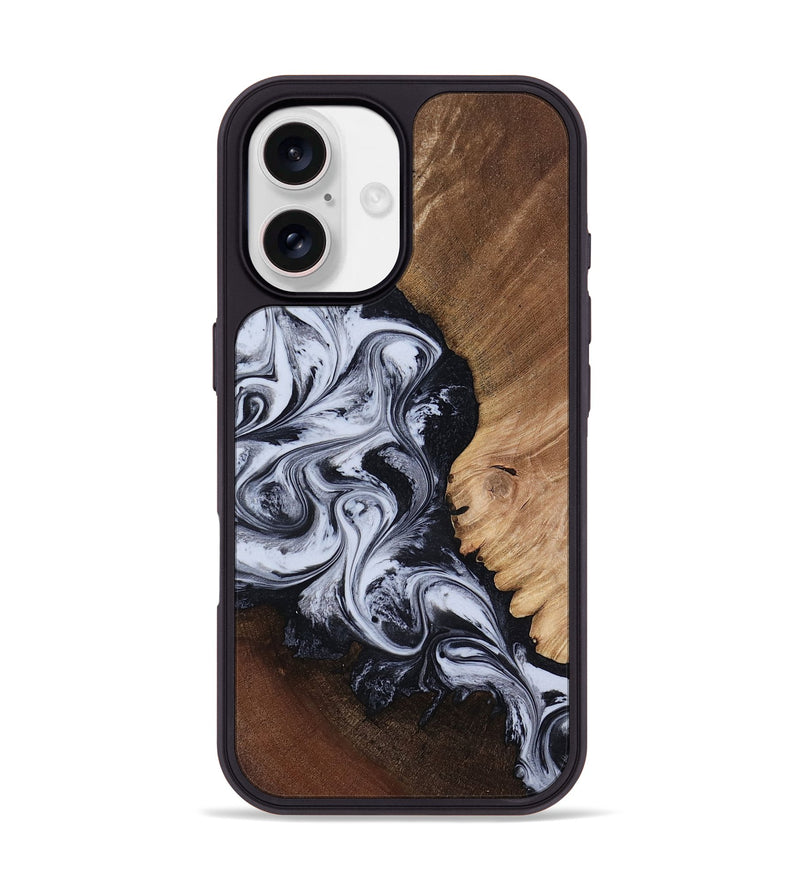 iPhone 17 Wood Phone Case - Myrtis (Black & White, 818479)