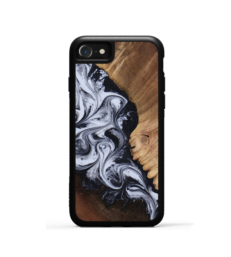 iPhone SE Wood Phone Case - Myrtis (Black & White, 818479)