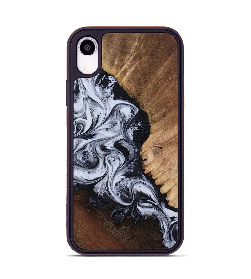 iPhone Xr Wood Phone Case - Myrtis (Black & White, 818479)