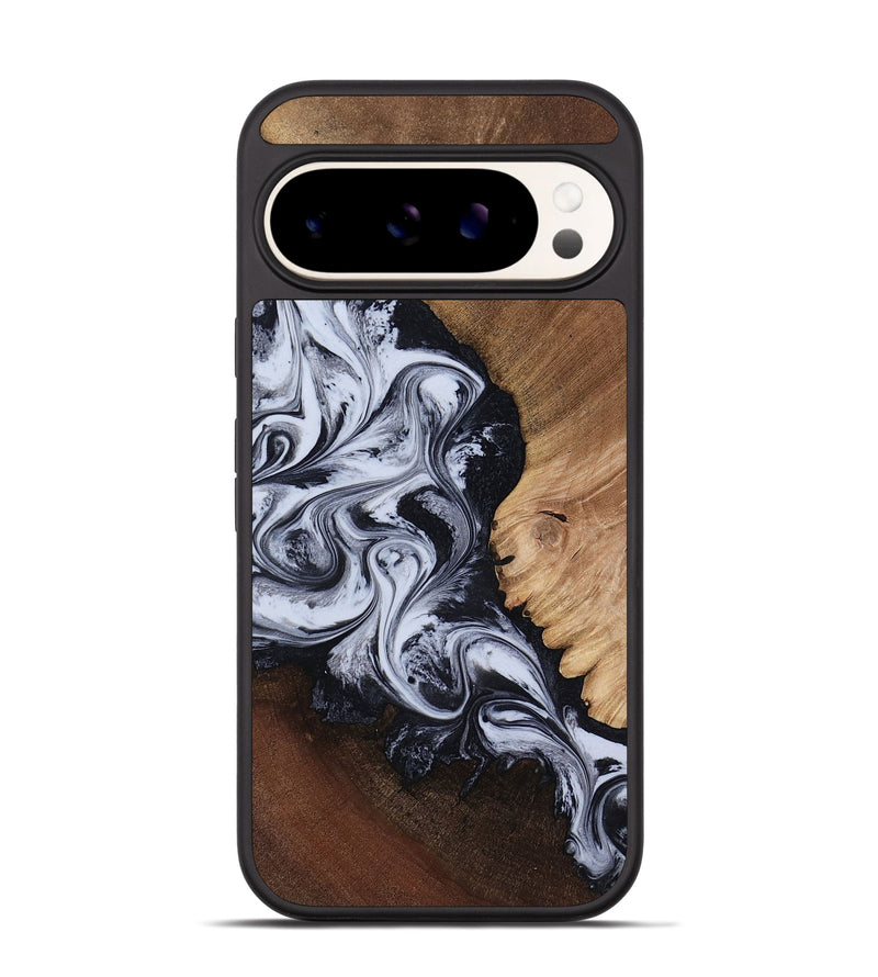 Pixel 9 Wood Phone Case - Myrtis (Black & White, 818479)