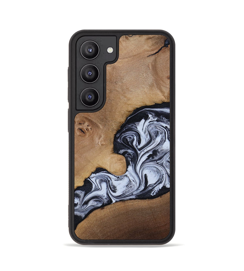 Galaxy S23 Wood Phone Case - Zana (Black & White, 818480)