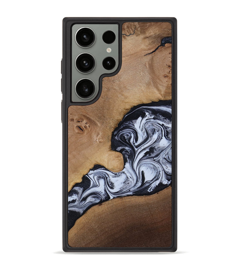 Galaxy S23 Ultra Wood Phone Case - Zana (Black & White, 818480)