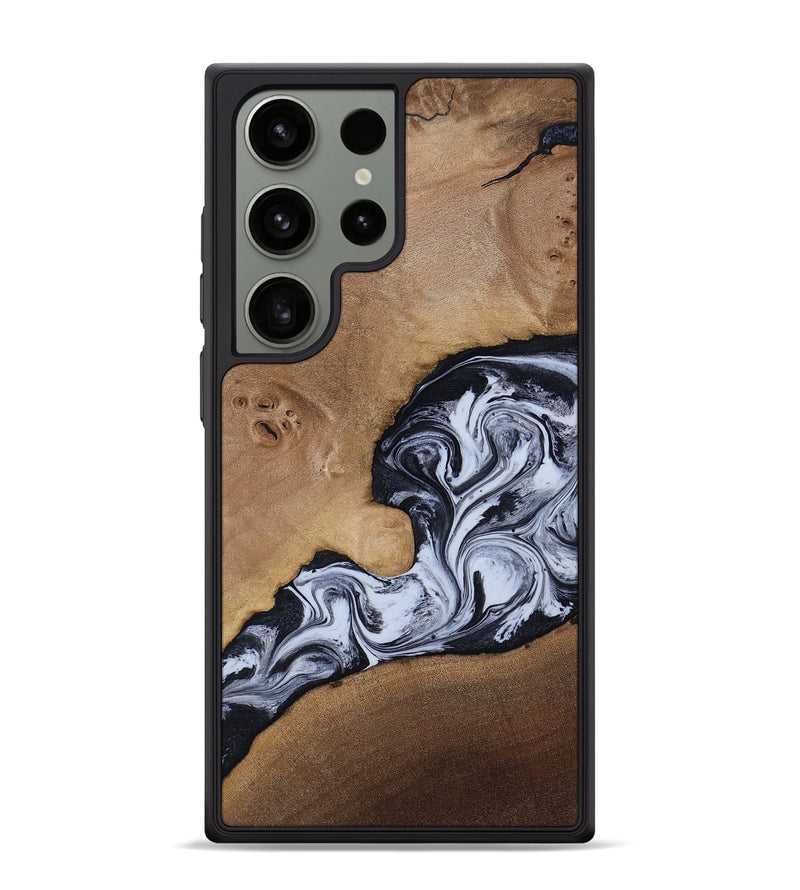 Galaxy S24 Ultra Wood Phone Case - Zana (Black & White, 818480)