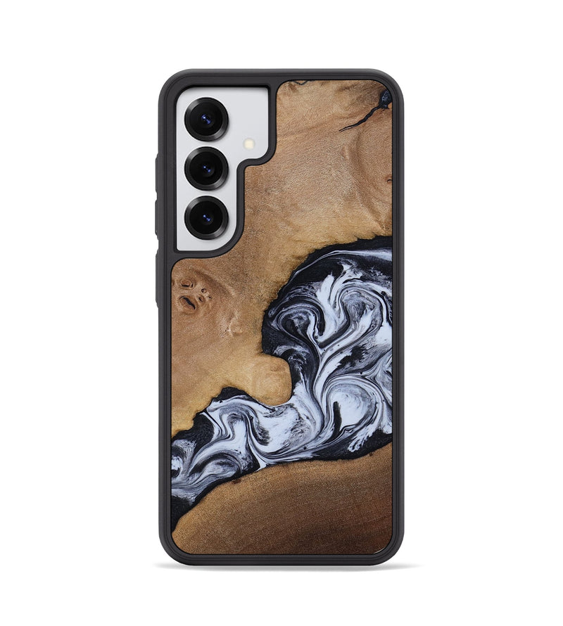 Galaxy S25 Wood Phone Case - Zana (Black & White, 818480)
