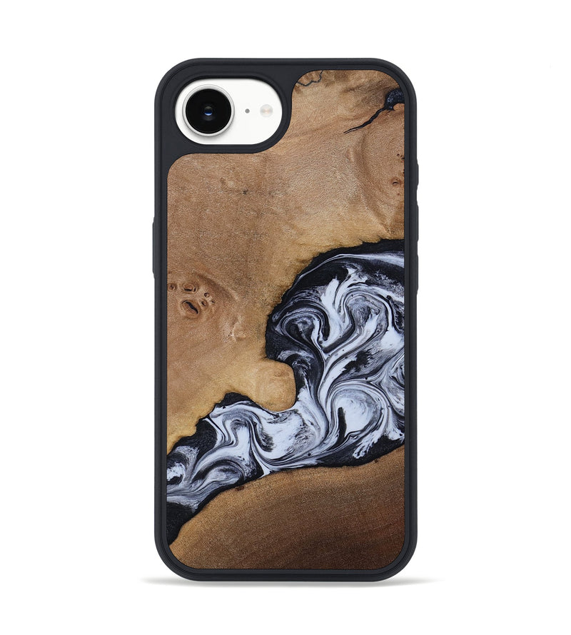 iPhone 16e Wood Phone Case - Zana (Black & White, 818480)