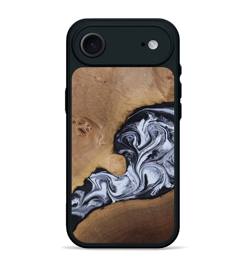 iPhone 17 Air Wood Phone Case - Zana (Black & White, 818480)