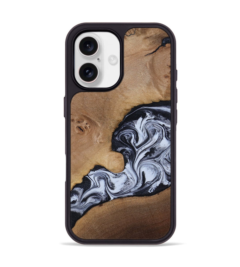 iPhone 17 Wood Phone Case - Zana (Black & White, 818480)