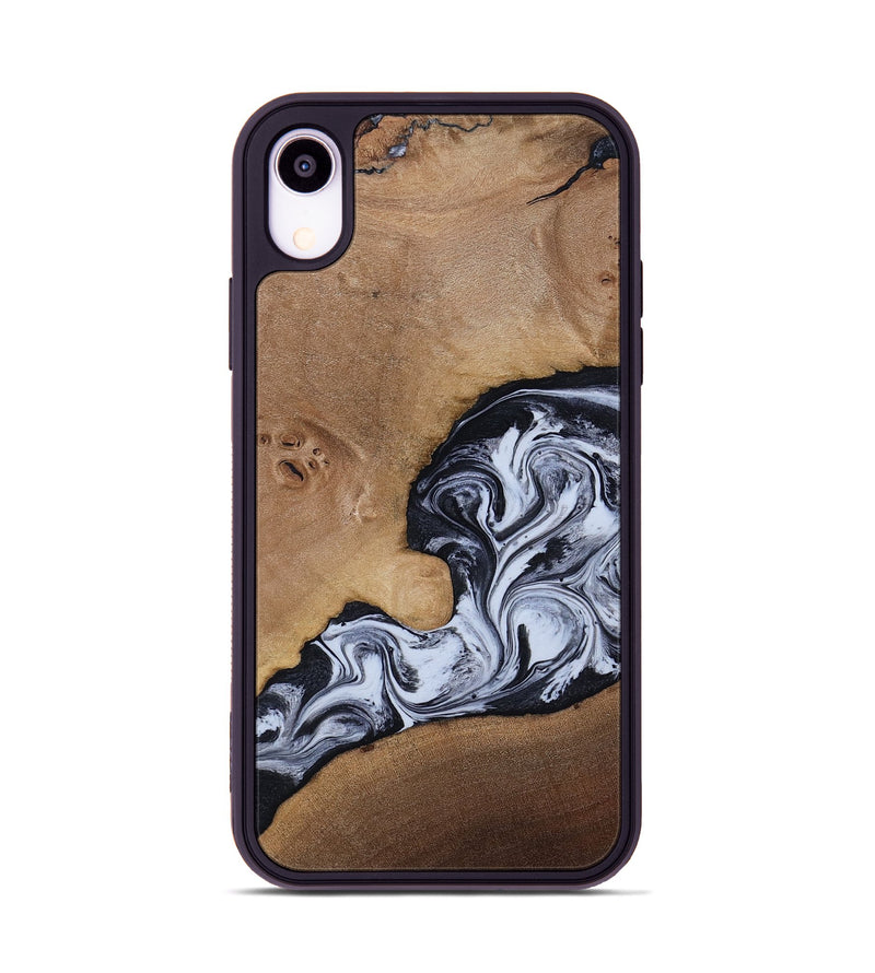 iPhone Xr Wood Phone Case - Zana (Black & White, 818480)