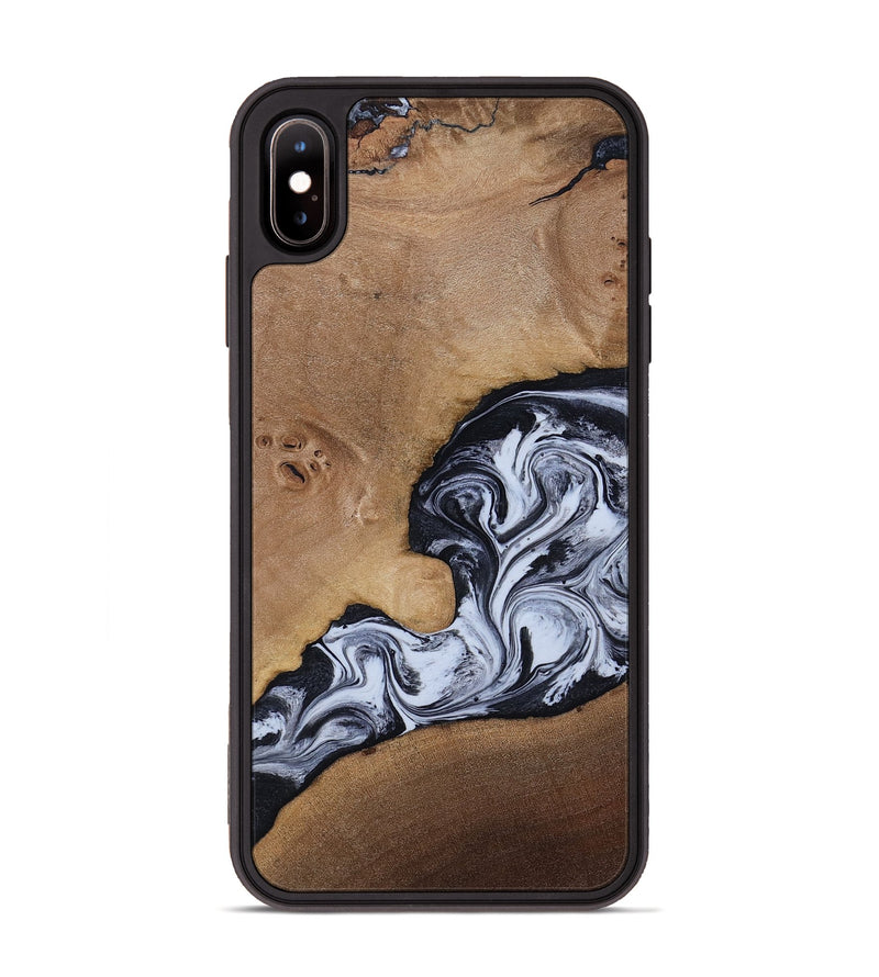 iPhone Xs Max Wood Phone Case - Zana (Black & White, 818480)