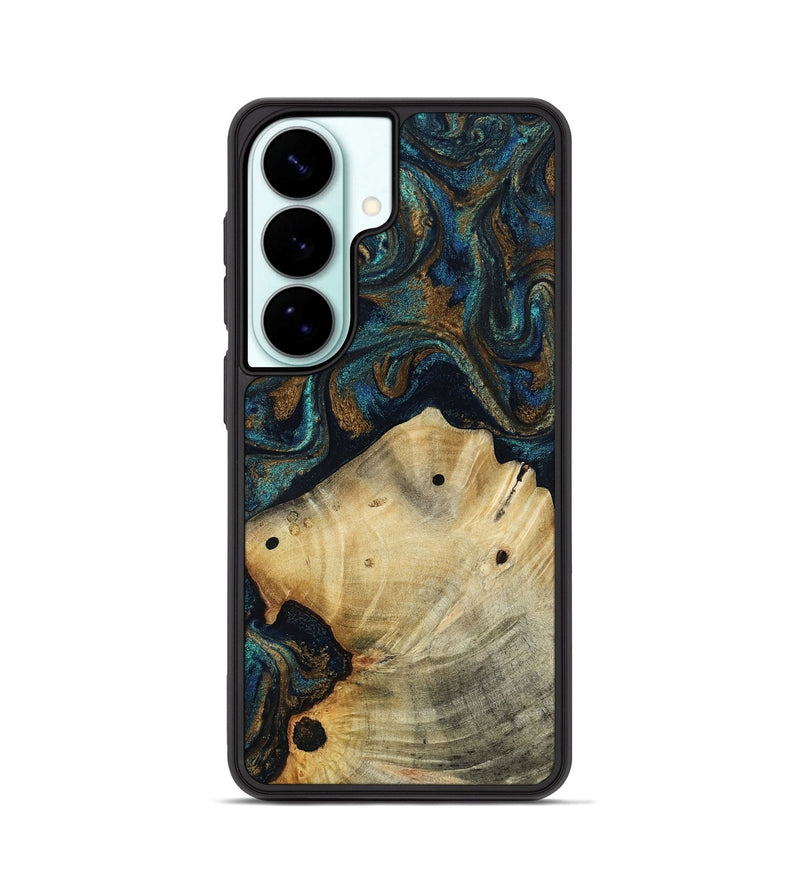 Galaxy S26 Wood Phone Case - Morris (Teal & Gold, 818482)