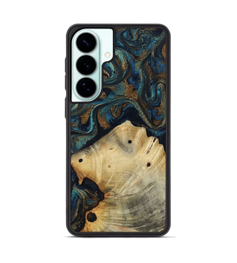 Galaxy S26 Plus Wood Phone Case - Morris (Teal & Gold, 818482)