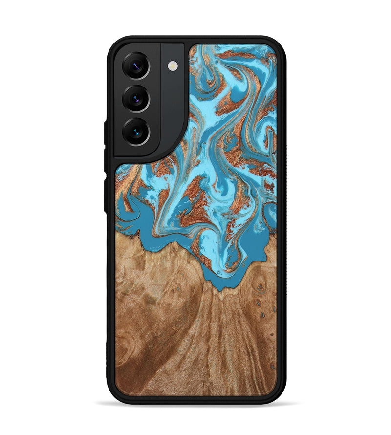 Galaxy S22 Plus Wood Phone Case - Dora (Teal & Gold, 818483)