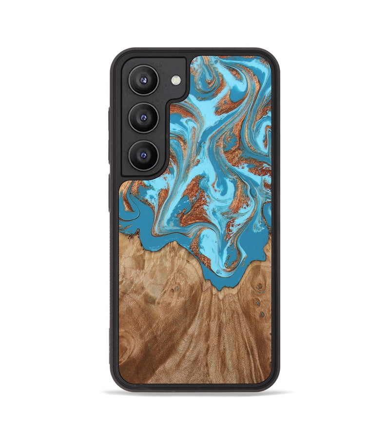 Galaxy S23 Wood Phone Case - Dora (Teal & Gold, 818483)