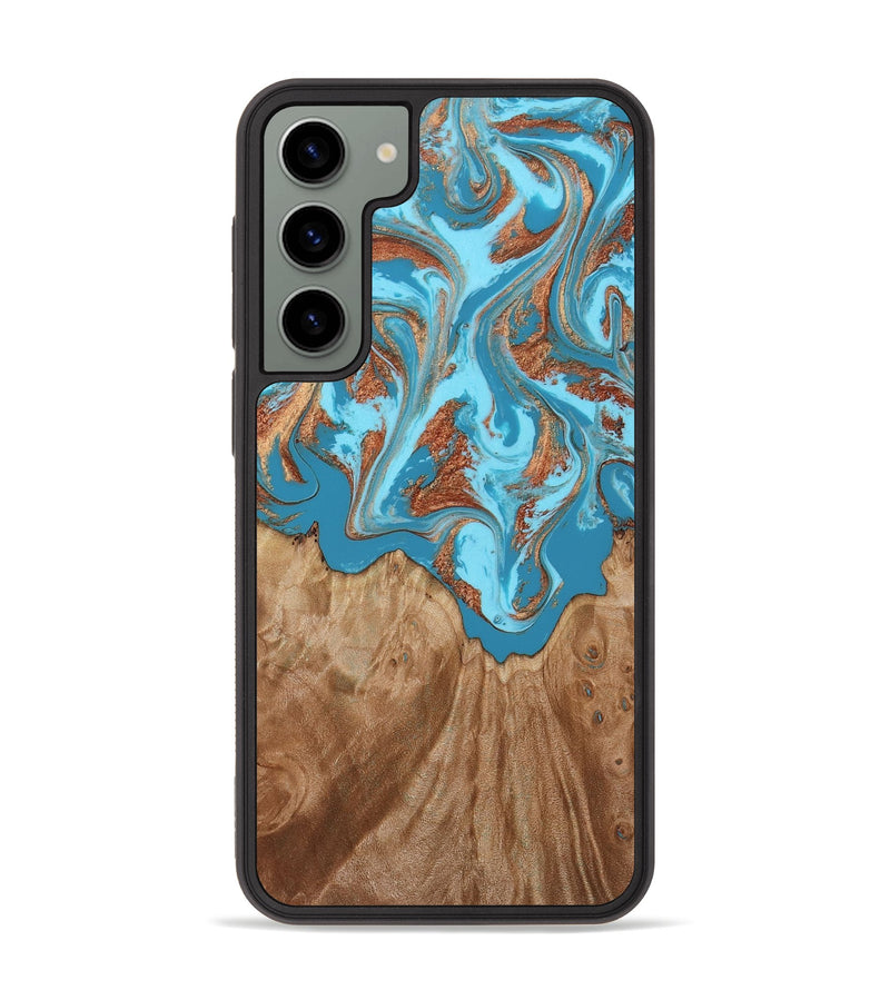 Galaxy S23 Plus Wood Phone Case - Dora (Teal & Gold, 818483)
