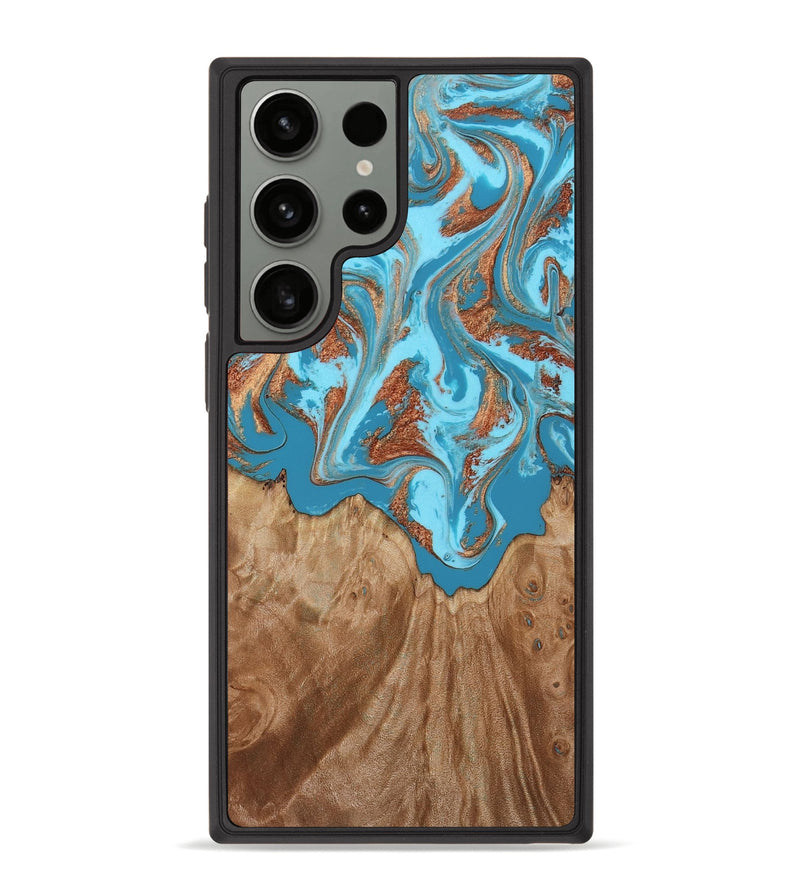 Galaxy S23 Ultra Wood Phone Case - Dora (Teal & Gold, 818483)