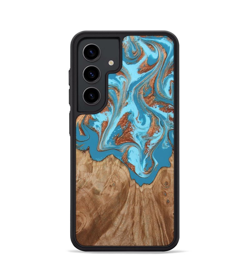 Galaxy S24 Wood Phone Case - Dora (Teal & Gold, 818483)