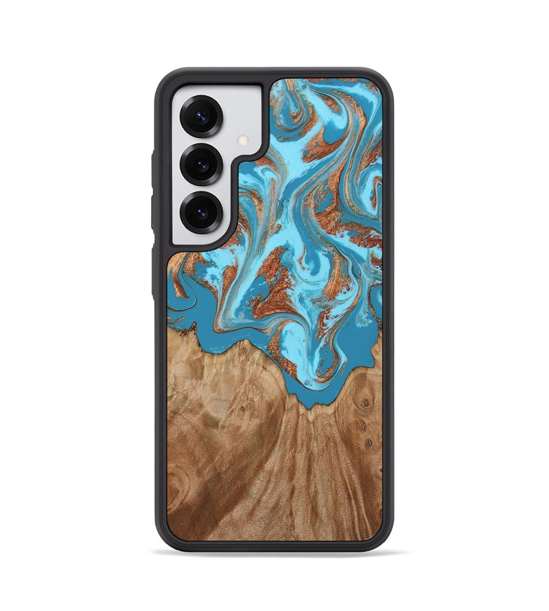 Galaxy S25 Wood Phone Case - Dora (Teal & Gold, 818483)