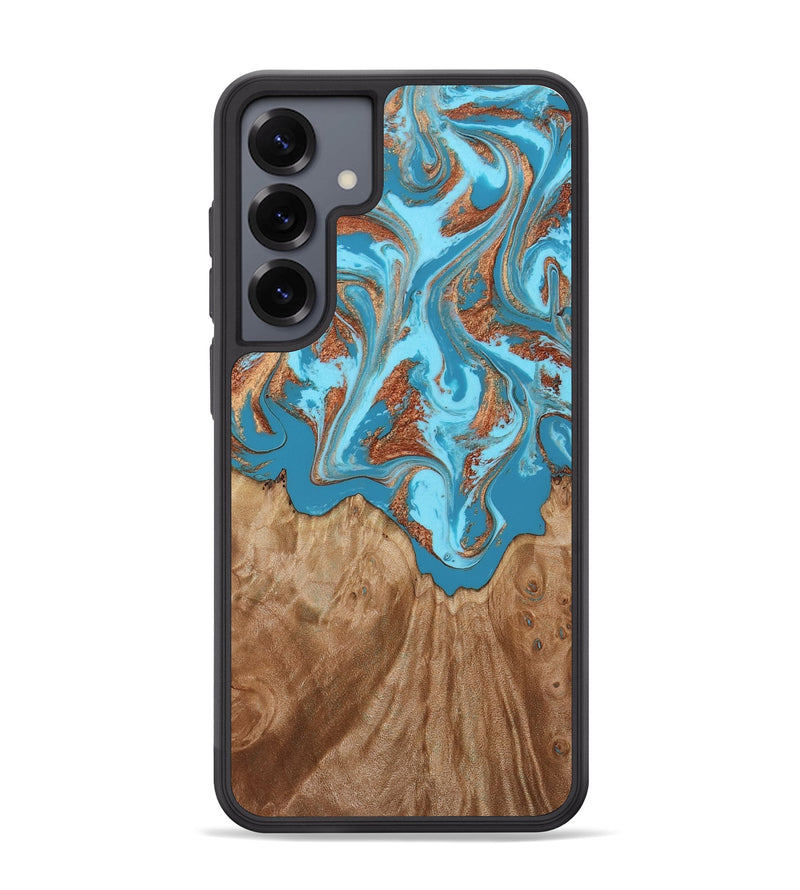 Galaxy S25 Plus Wood Phone Case - Dora (Teal & Gold, 818483)