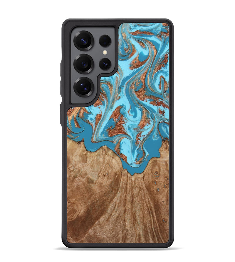 Galaxy S25 Ultra Wood Phone Case - Dora (Teal & Gold, 818483)