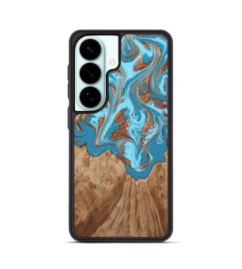 Galaxy S26 Wood Phone Case - Dora (Teal & Gold, 818483)