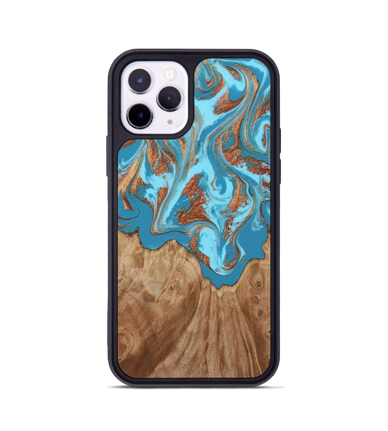 iPhone 11 Pro Wood Phone Case - Dora (Teal & Gold, 818483)