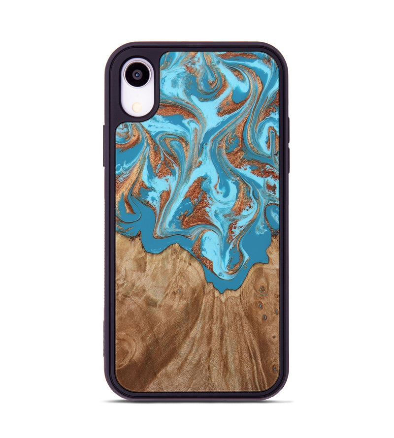 iPhone Xr Wood Phone Case - Dora (Teal & Gold, 818483)