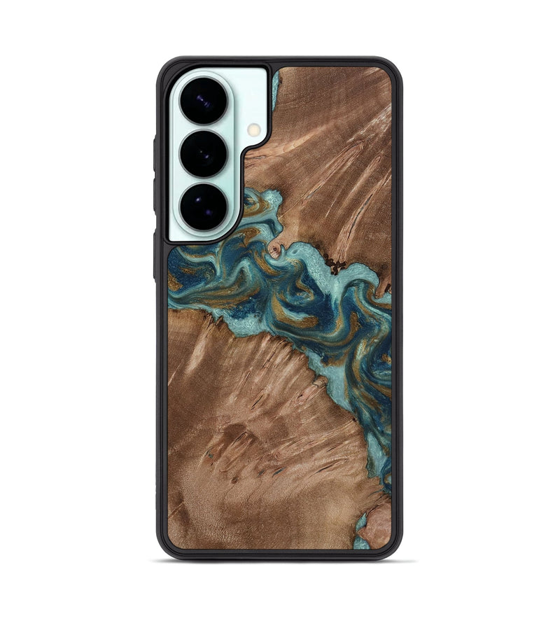 Galaxy S26 Plus Wood Phone Case - Leander (Teal & Gold, 818485)
