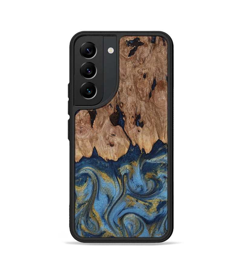 Galaxy S22 Wood Phone Case - Zakai (Teal & Gold, 818487)