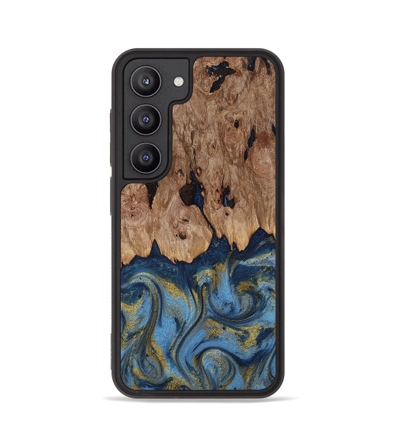 Galaxy S23 Wood Phone Case - Zakai (Teal & Gold, 818487)