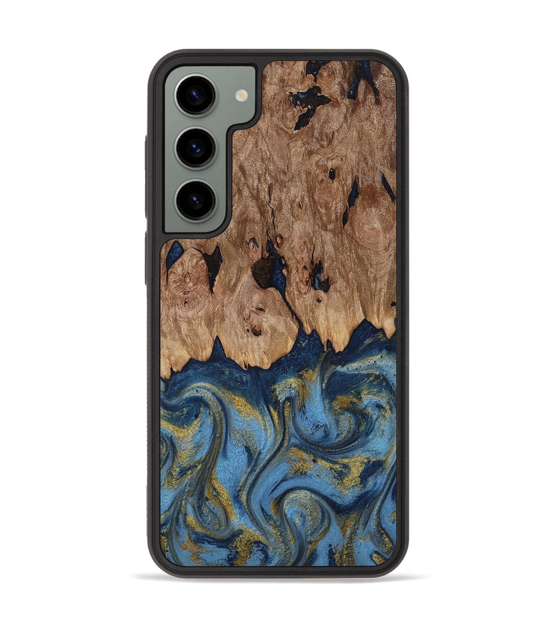 Galaxy S23 Plus Wood Phone Case - Zakai (Teal & Gold, 818487)
