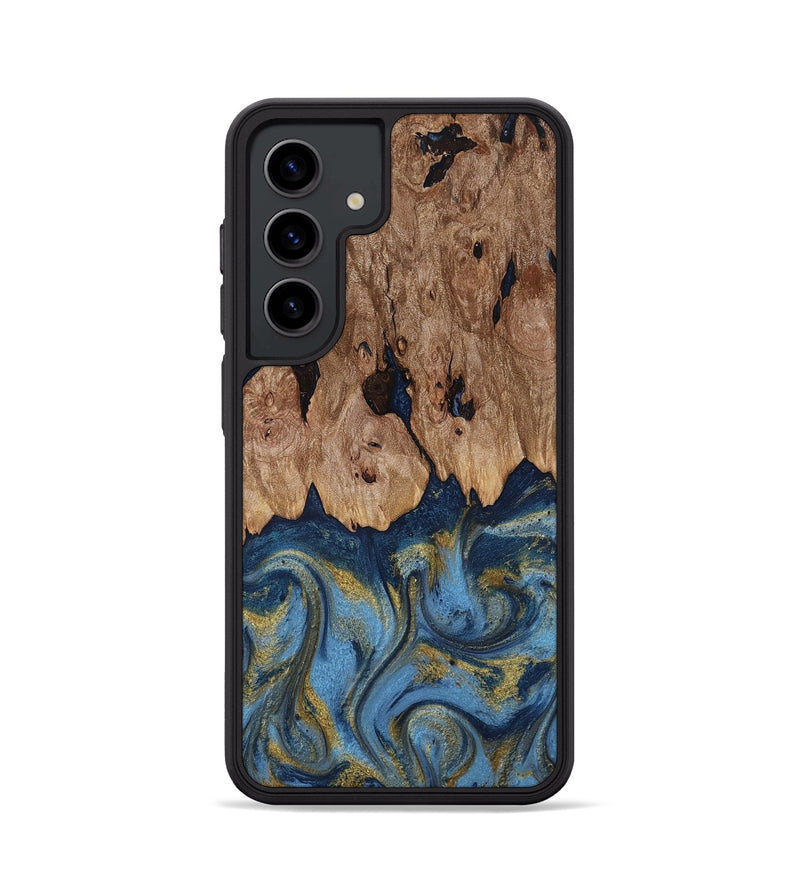 Galaxy S24 Wood Phone Case - Zakai (Teal & Gold, 818487)