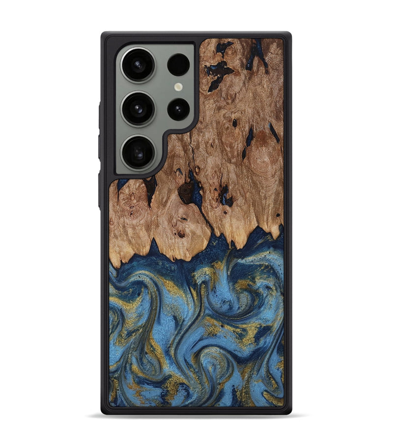 Galaxy S24 Ultra Wood Phone Case - Zakai (Teal & Gold, 818487)