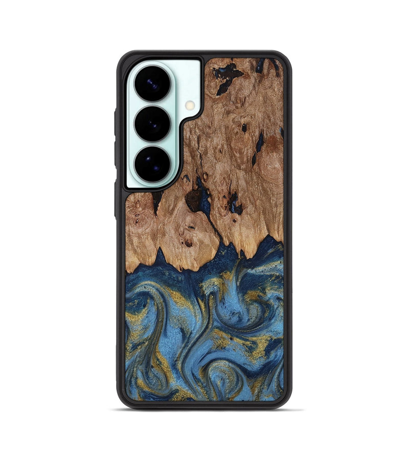 Galaxy S26 Wood Phone Case - Zakai (Teal & Gold, 818487)