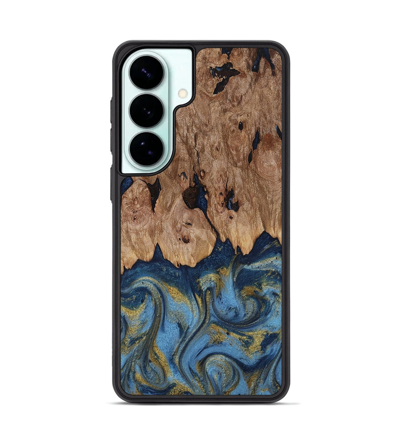Galaxy S26 Plus Wood Phone Case - Zakai (Teal & Gold, 818487)